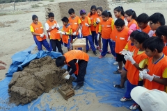 Elaboracion de adobes Chan Chan.